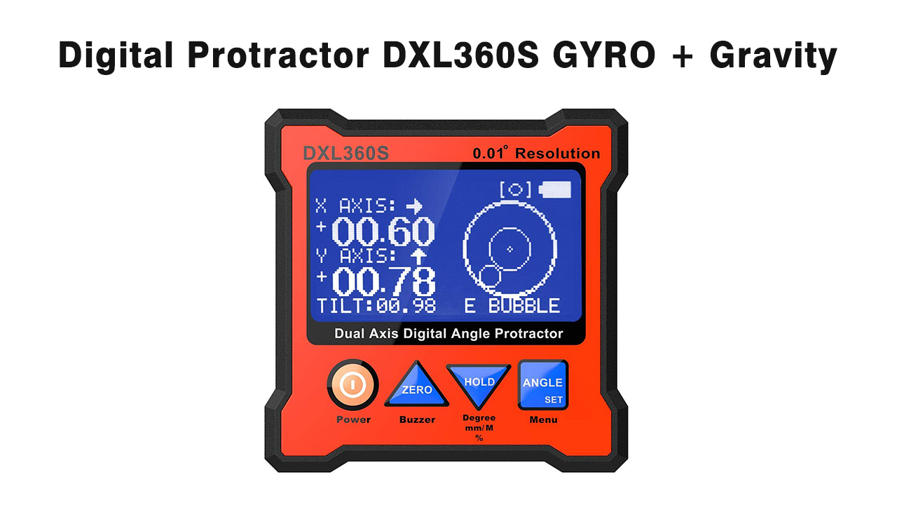 Dual Axis Digital Angle Protractor, Digital Level Angle Gauge GYRO