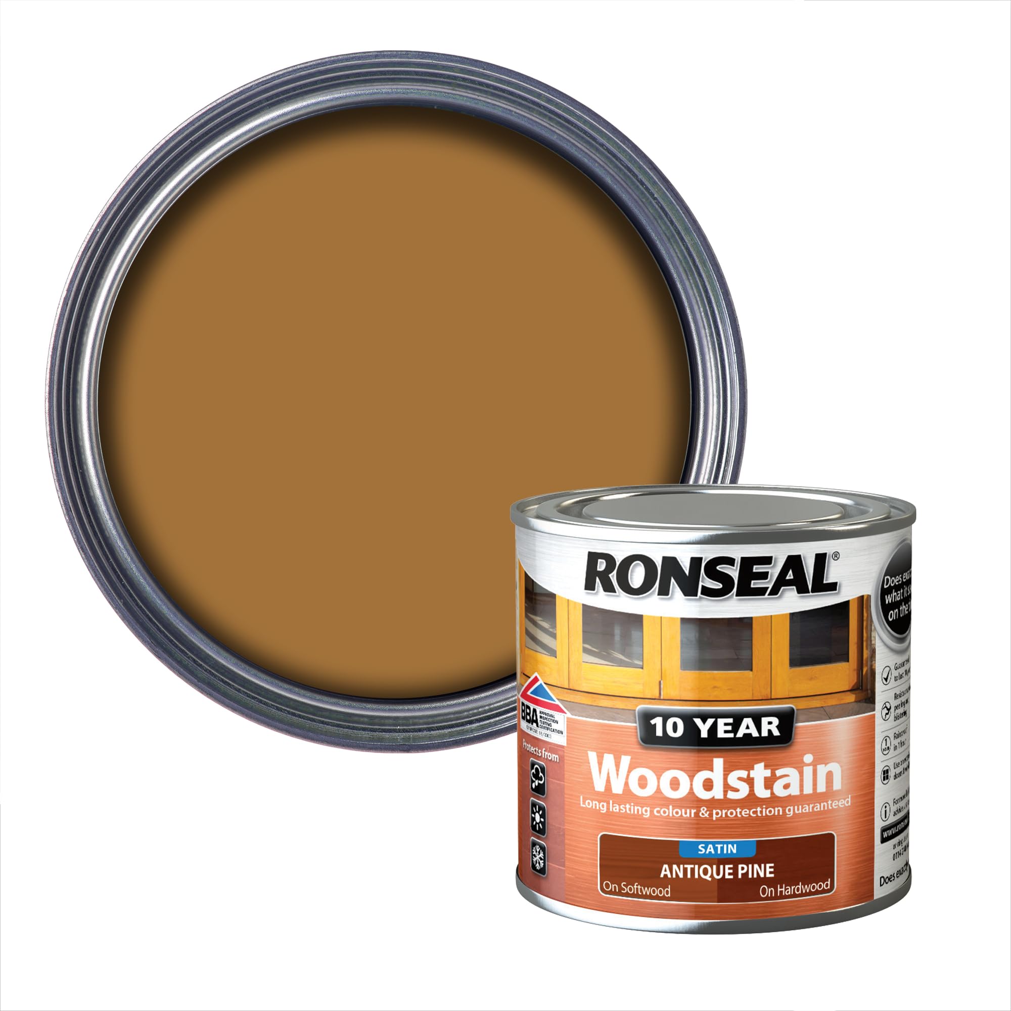 Ronseal 10 Year Woodstain Antique Pine 250ml
