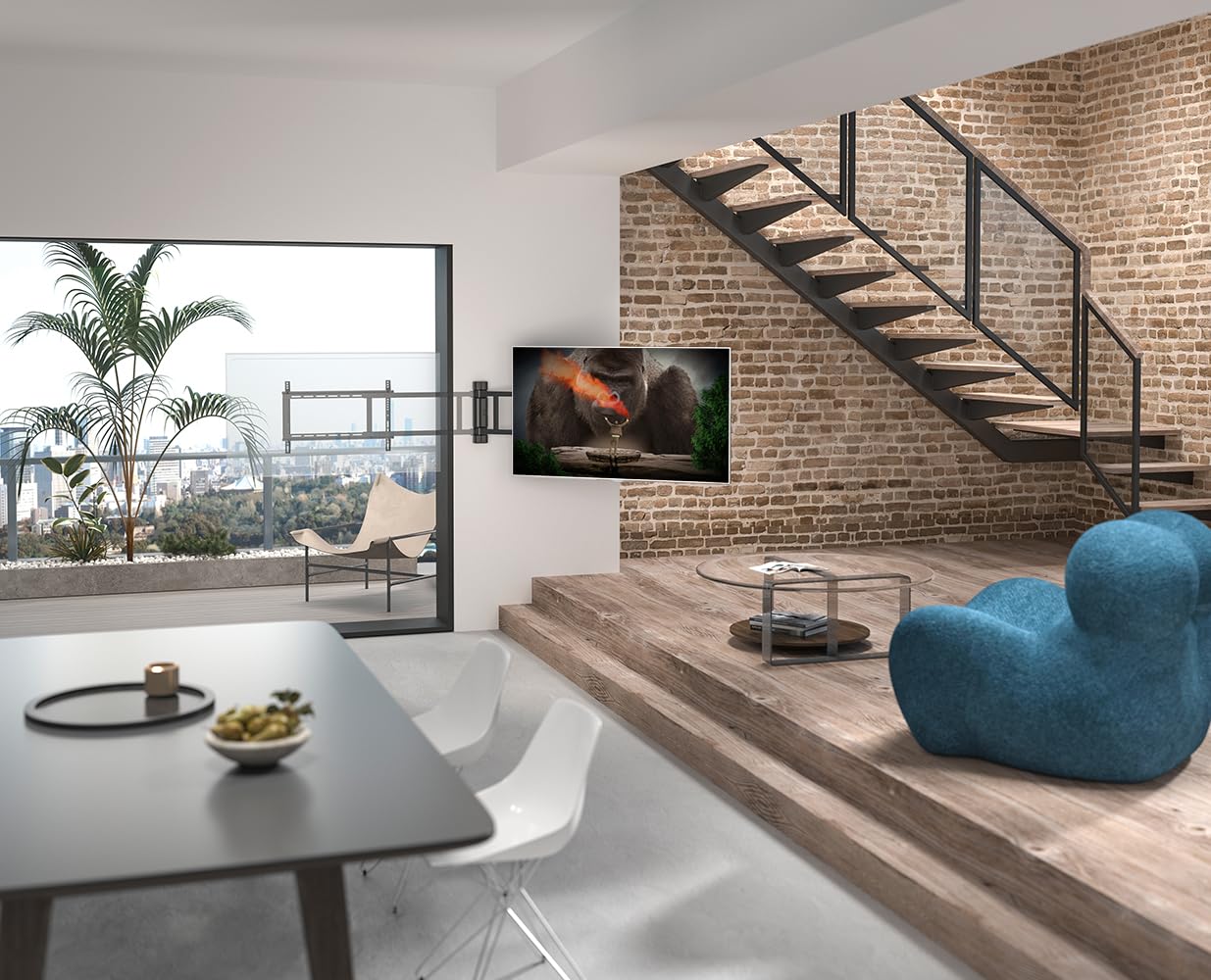 myWall hp29l motorizzata supporto da parete per tv a schermo piatto 32 – 60 pollici (81 – 152 cm), fino a 40 kg NERO