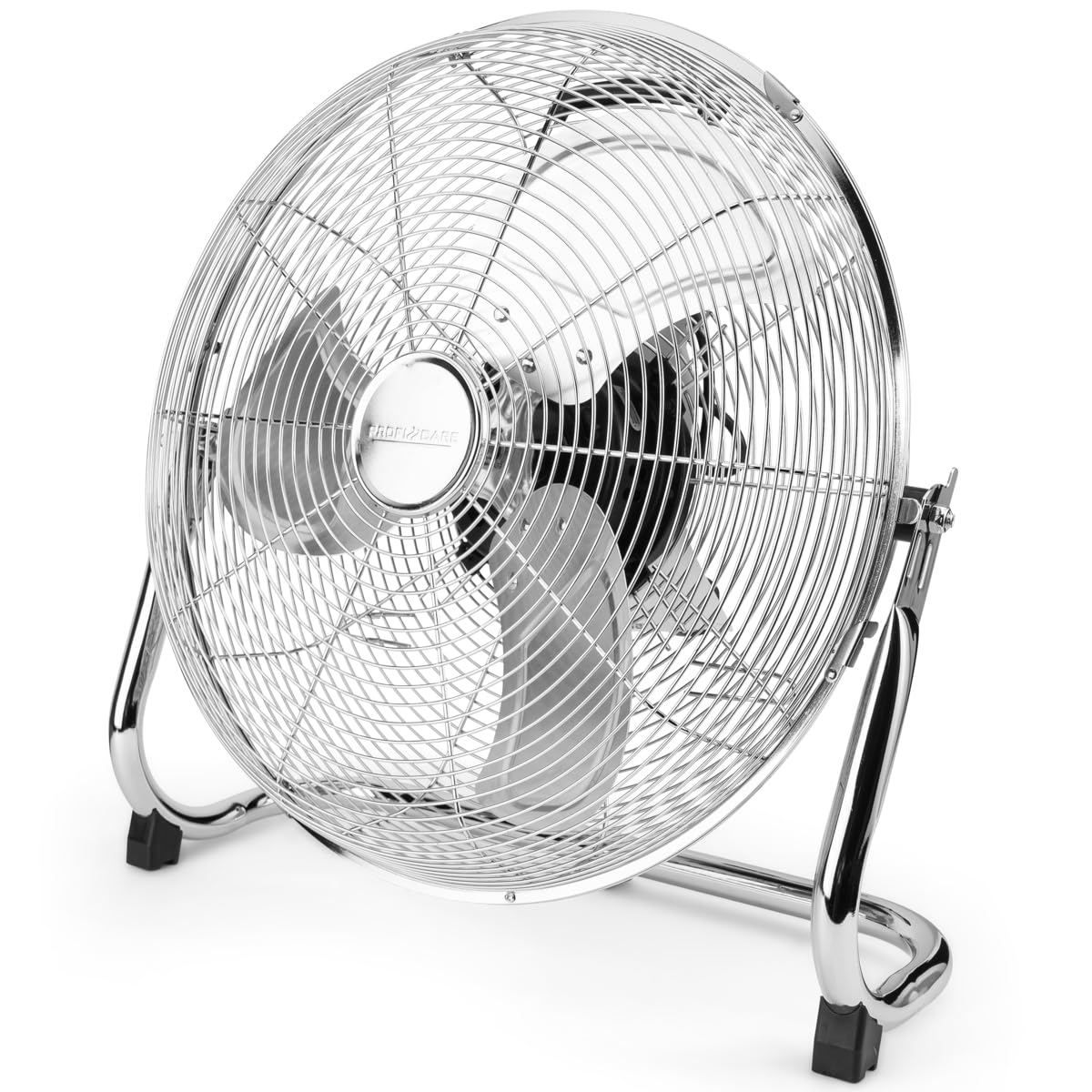 ProfiCare PC-VL 3067 WM wentylator podłogowy retro z 3 prędkościami, silnik 100 W, średnica ok. 50 cm, chromowany metal