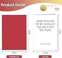 Vista 2 de Heollaok Divertida tarjeta de cumpleaños para hermano y hermana, linda tarjeta de cumpleaños de broma para primo o sobrina, tarjeta de feliz