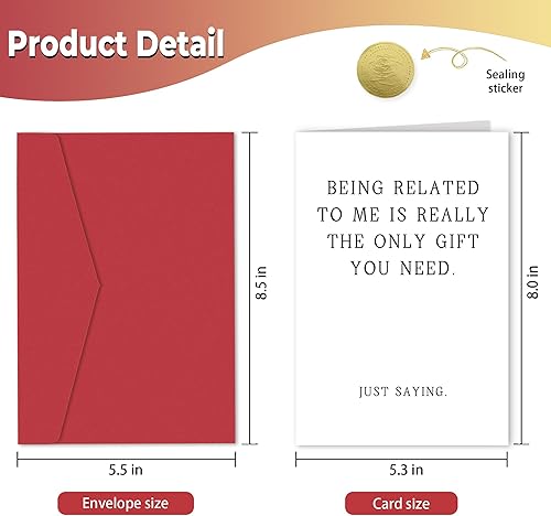 Miniatura 2 de Heollaok Divertida tarjeta de cumpleaños para hermano y hermana, linda tarjeta de cumpleaños de broma para primo o sobrina, tarjeta de feliz