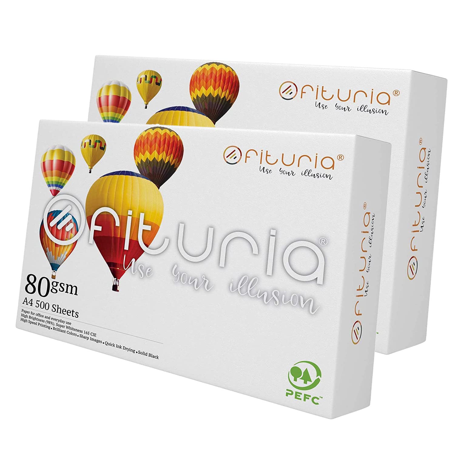 Sheets A4, Universal Paper for Printers and Copiers, White A4 Paper for Work Environments and Home Use, Sheets DIN A4 80 g/mยฒ, Pack of Sheets - Ofituria (1000 Sheets)