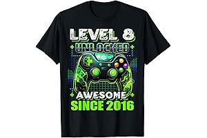 8 Year Old Boy Birthday Gamer Shirt: A Fun and Stylish Choice...