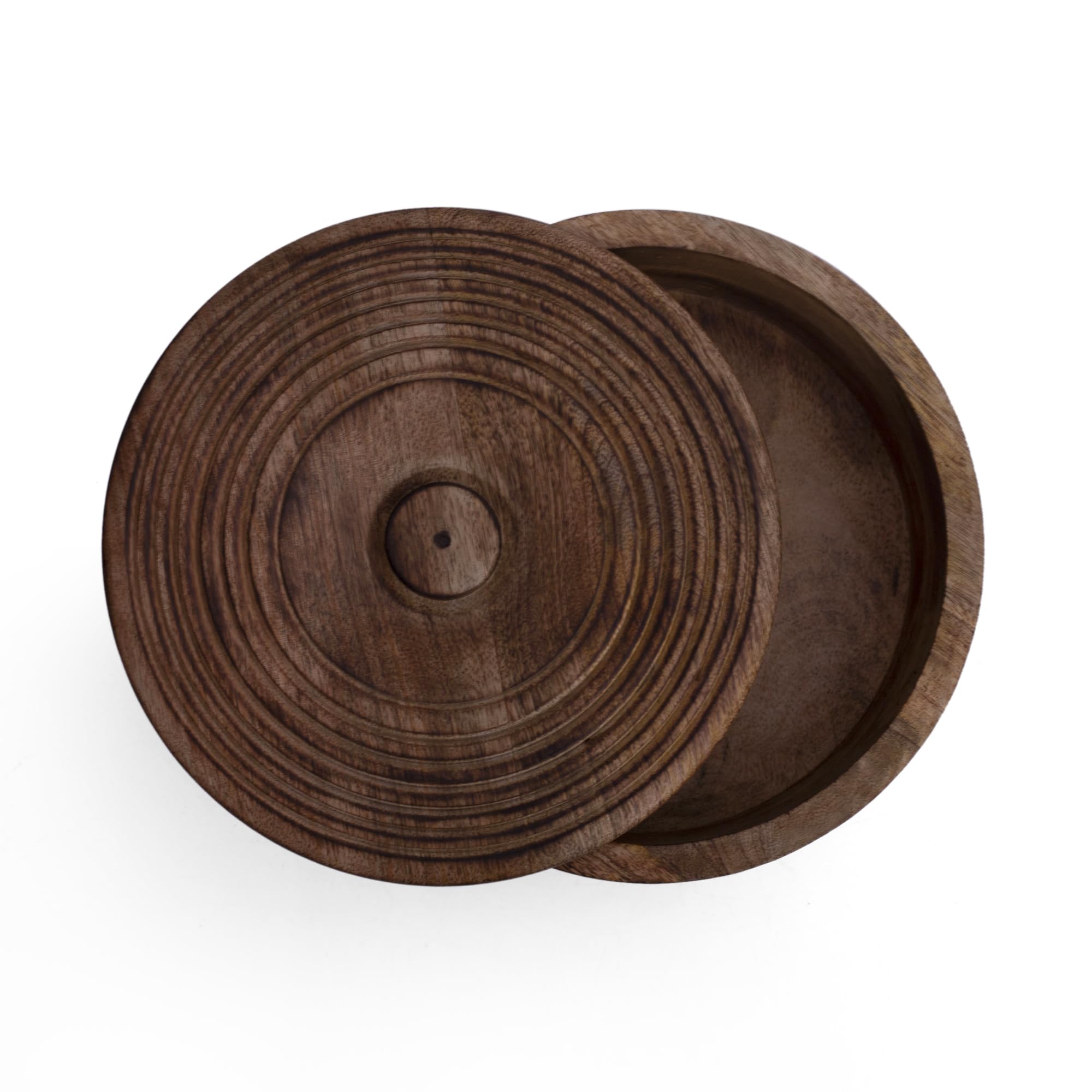 Handgefertigter mexikanischer Tortilla-Stövchenkorb aus Holz indischer Chapati-Roti-Brothalter Box Pfannkuchen-Keeper-Serviergeschir Hot Pot Auflaufform Deckel Home Küche Essdekor, Antik Braun 23 x 9
