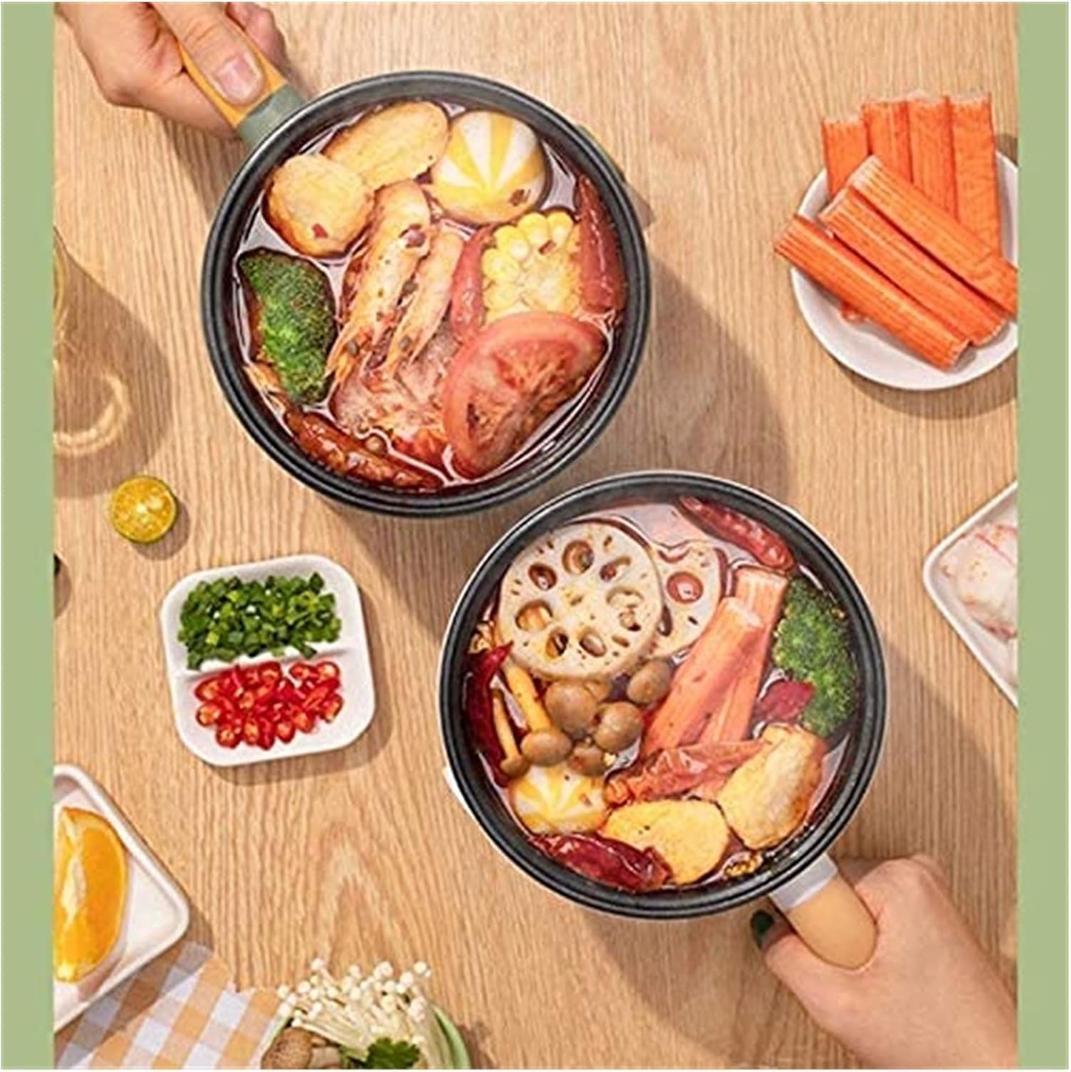 Electric Hot Pot 0.8L, Rapid Noodles Cooker, Mini Pot, Cook Perfect for Ramen, Egg, Dumplings, Soup, Porridge, Oatmeal