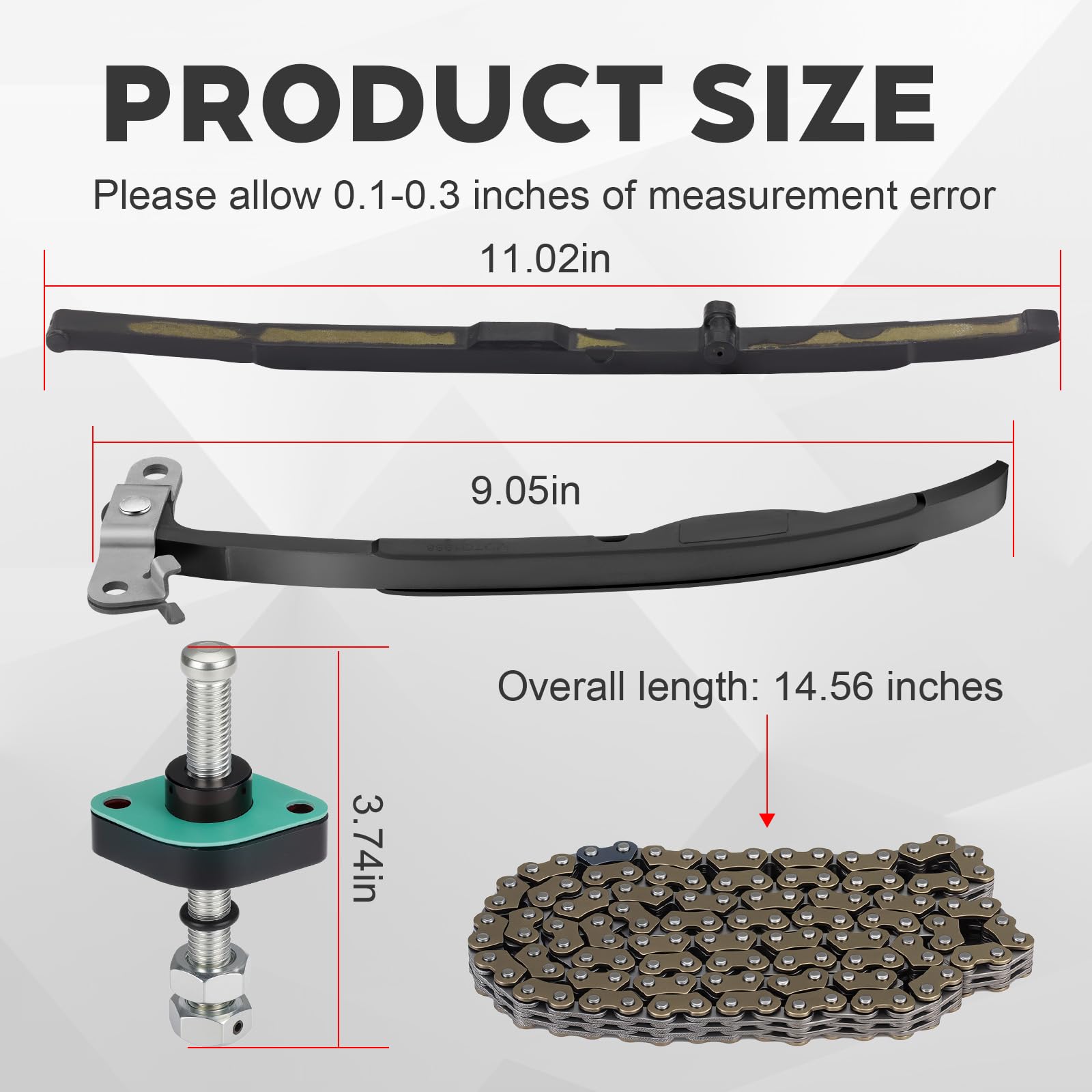 Amazon.com: MOTO1988 Cam Timing Chain & Guides & Tensioner w