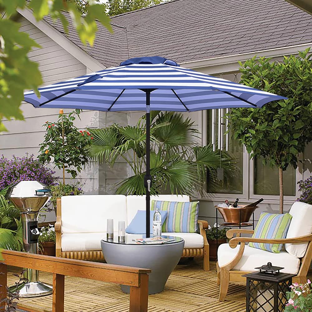 aqua blue 9 ft patio umbrella Unbranded 9 ft. Aluminum Market Half Patio Umbrella in Aqua Blue with Push  Button Tilt Z0795SNHWT
