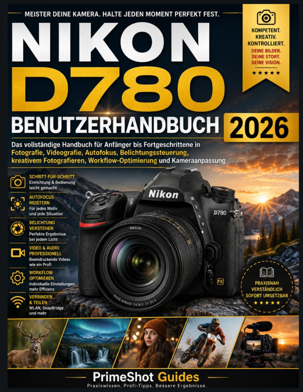 NIKON D780 BENUTZERHANDBUCH 2026: Das vollständige Handbuch für Anfänger bis Fortgeschrittene in Fotografie, Videografie, Autofokus, ... Workflow-Optimierung und Kameraanpassung