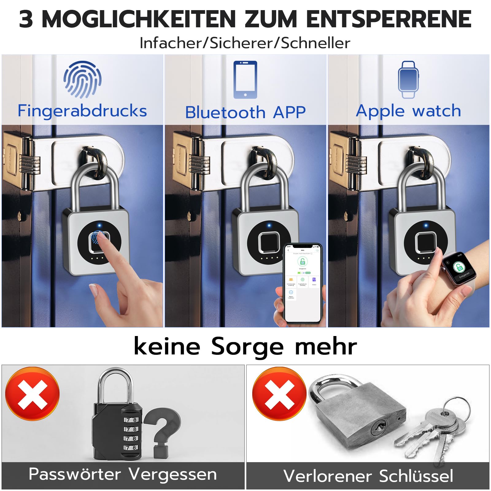 Serratura Per Cassetta Postale 30mm Con 4 Chiavi - Con Piastre Di Bloccaggio Per Armadietti