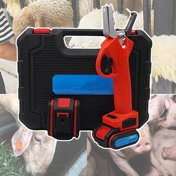 Ear Tag Puncher, Goat Ear Tag Pliers,Electric Ear Tag Applicator,Practical Easy Operation Electric Ear Tag Plier Rustproof Anti Aging,Universal Farm Animal Ear Tag Installation Tool,Red