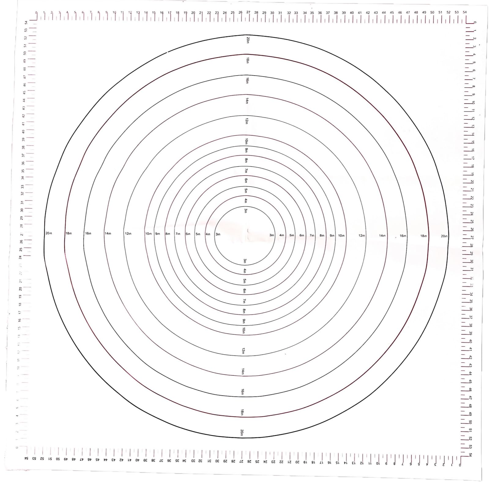 Satianyou Nonstick EVA Pastry Mat Extra Large with Measurements 23''By 23'' for Baking Mat, Counter Mat, Dough Rolling Mat,Fondant/Pie Crust Mat