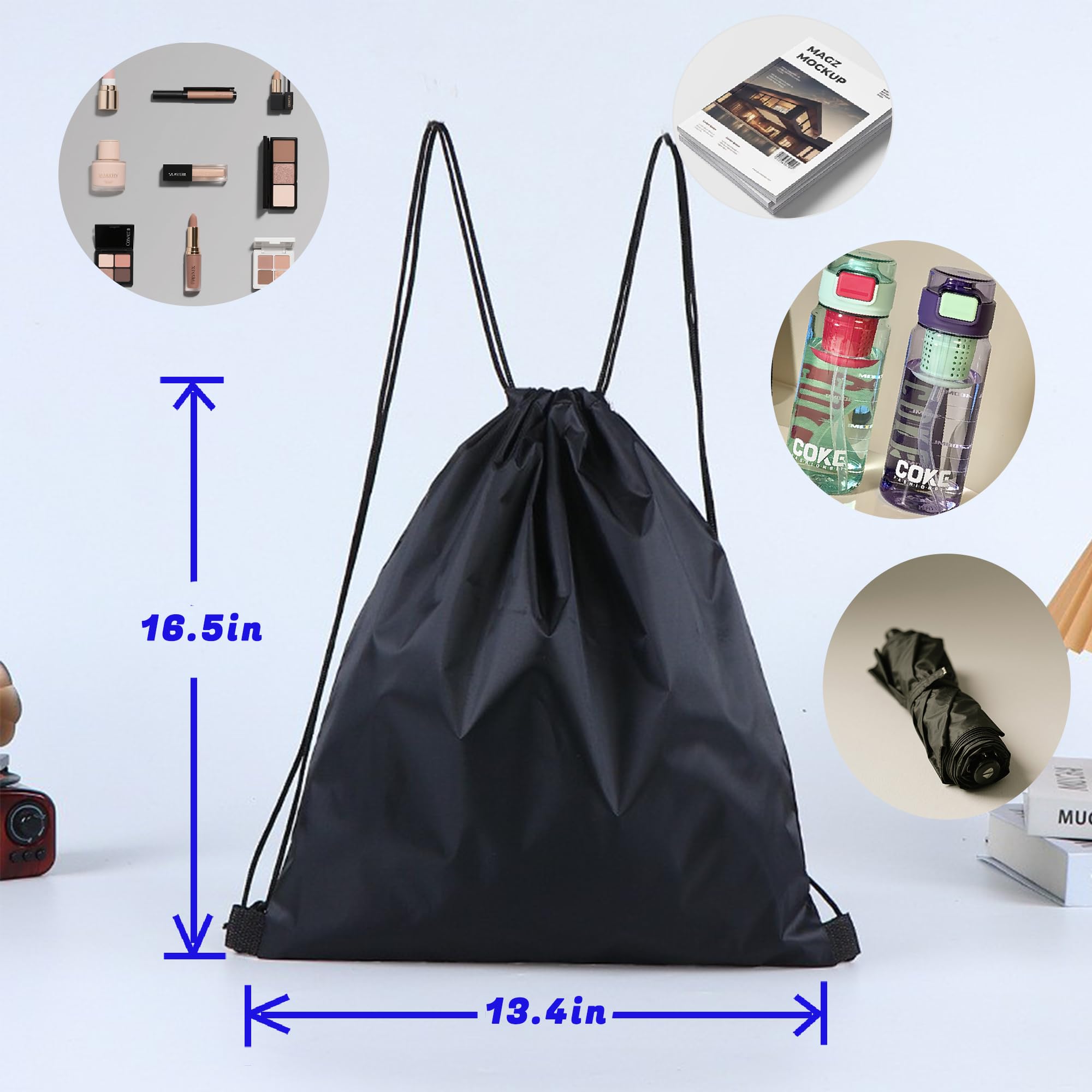 Auroyagift Custom Drawstring Backpacks with Custom Logos, Personalized Bulk Bags for Men,Women for Gym, Camping, Beach (Polyester small ears)