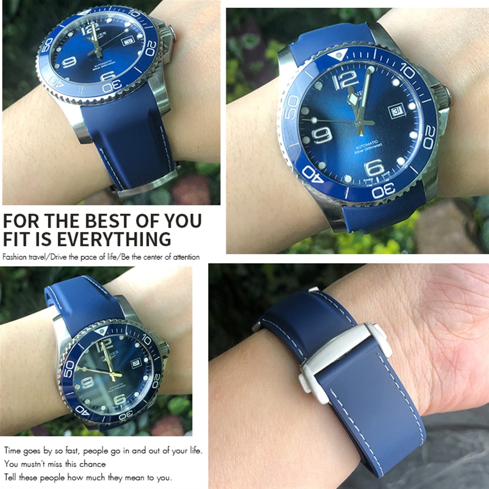 Cinturino in gomma siliconica da 19 mm, 20 mm, 21 mm, 22 mm, per orologio sportivo impermeabile Seiko SKX