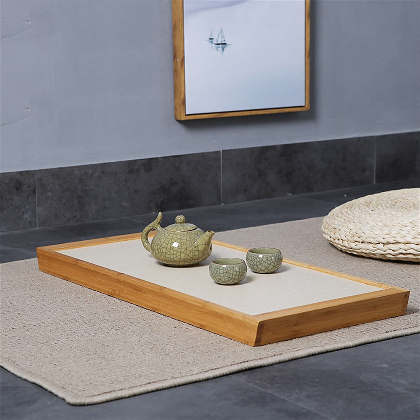 Niedriger Tisch aus Massivholz, natürlicher Tisch, Couchtisch, Lesetisch, tragbare klappbare Holzschreibtische, Küche, Holztablett-Ausstellungstische, 65 x 28 x 28 cm, hergestellt in China Comfortable