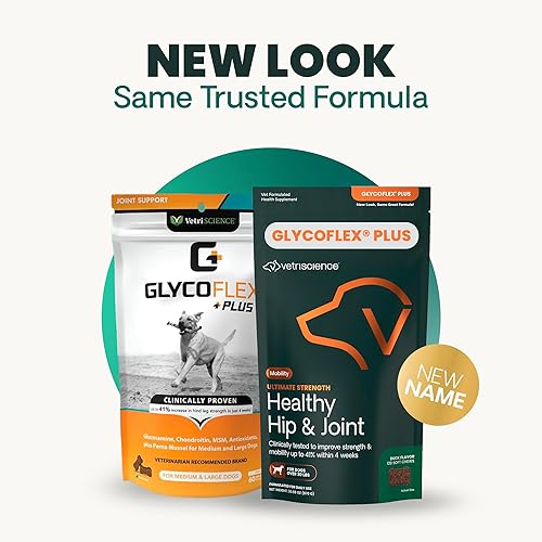 Miniatura 2 de VETRISCIENCE Glycoflex 3 Clinically Proven Hip and Joint Supplement with Glucosamine for Dogs - Vet Recommended Mobility Support Supplement with DMG