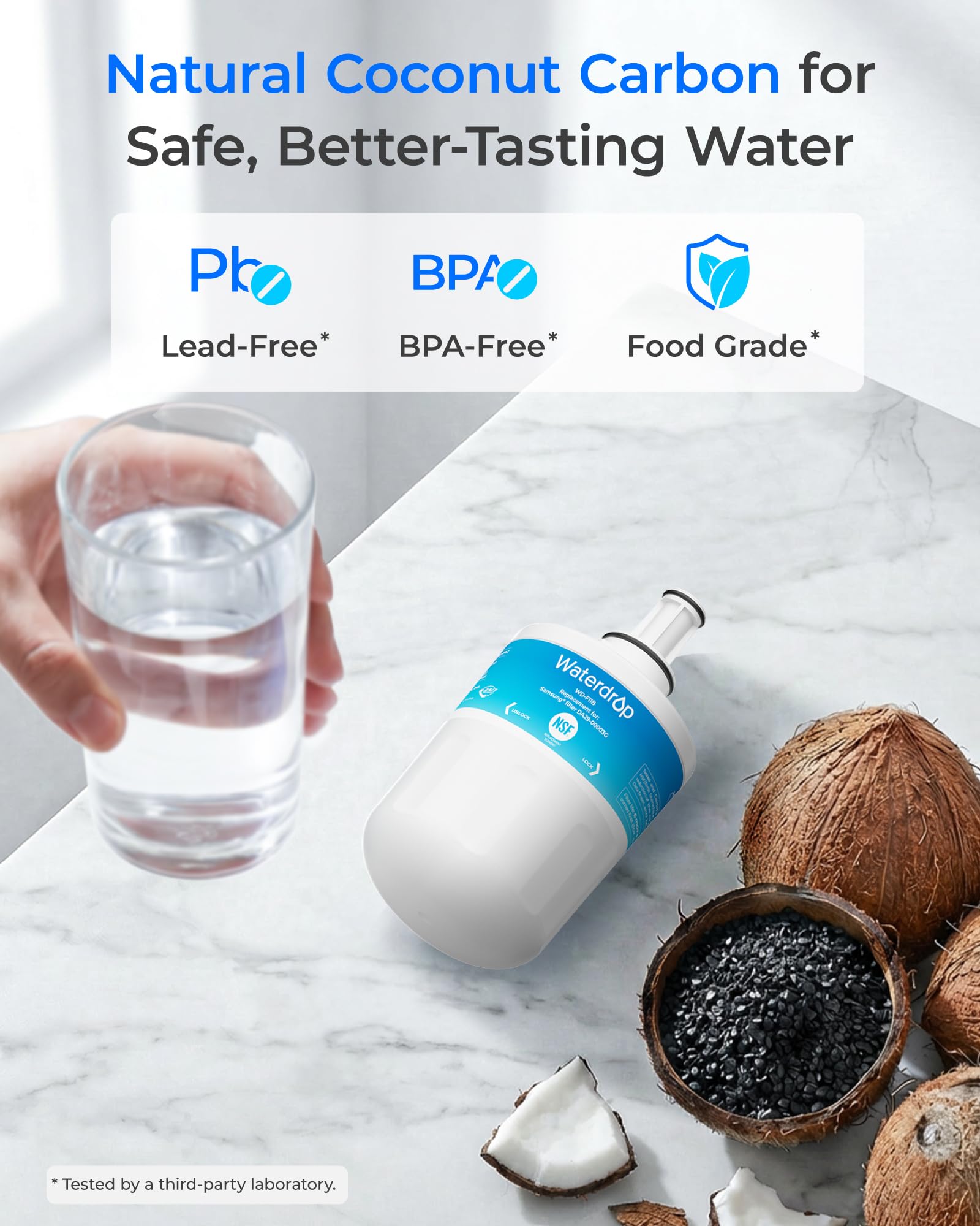 Waterdrop Filtro De Agua Para Refrigerador, Compatible Con Samsung® Aqua Pure Plus DA29-00003G, DA29-00003B, DA97-06317A, DA61-00159A, HAFCU1/XAA, HAFIN2/EXP, APP100, WF289 (2)