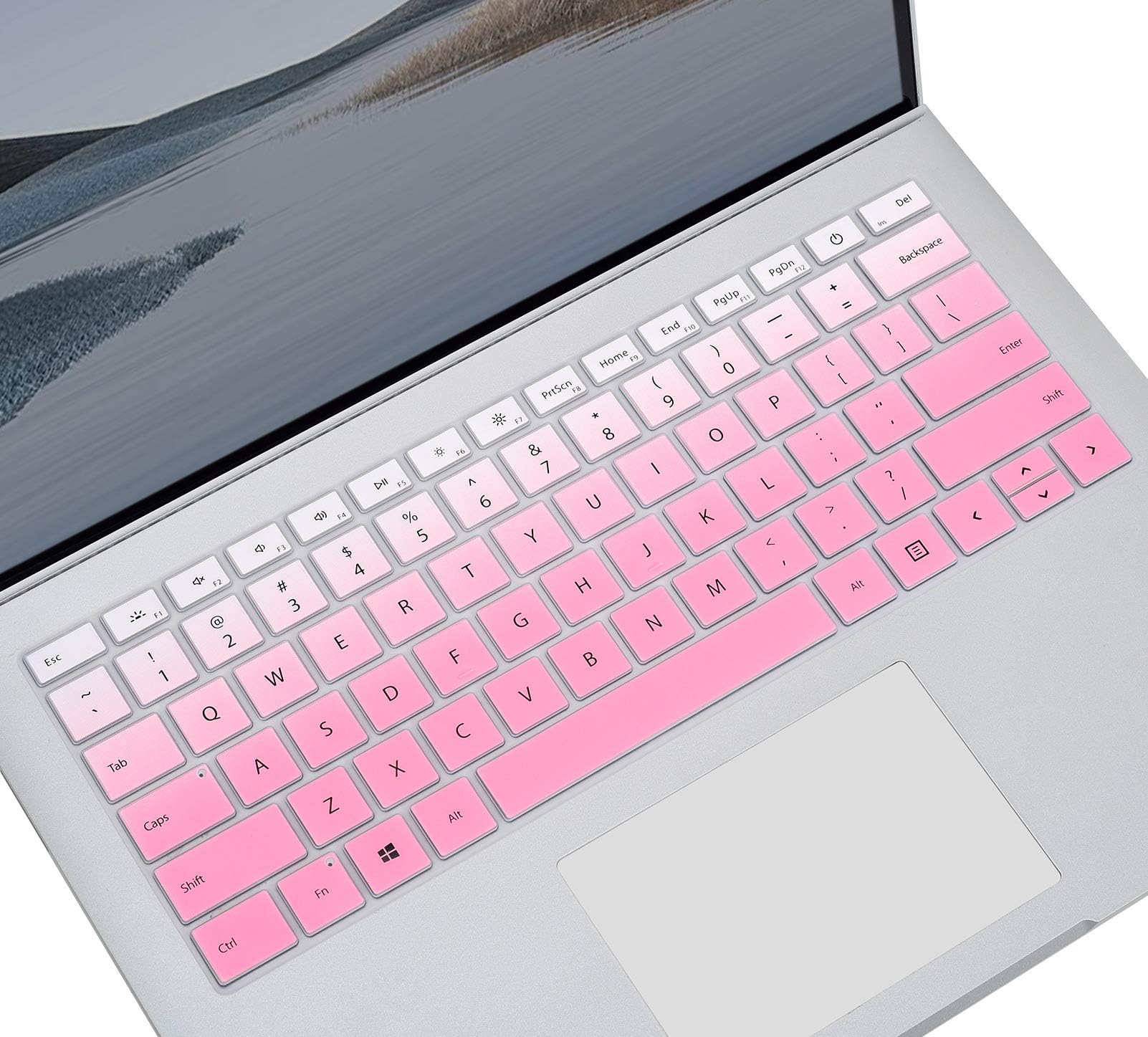 Microsoft Surface Keyboard Cover & Skin - Laptop 5 4 3 (13.5 & 15 Inch), Studio 14.4", "Inch", "Accessories", "Ombre Pink (US Layout)