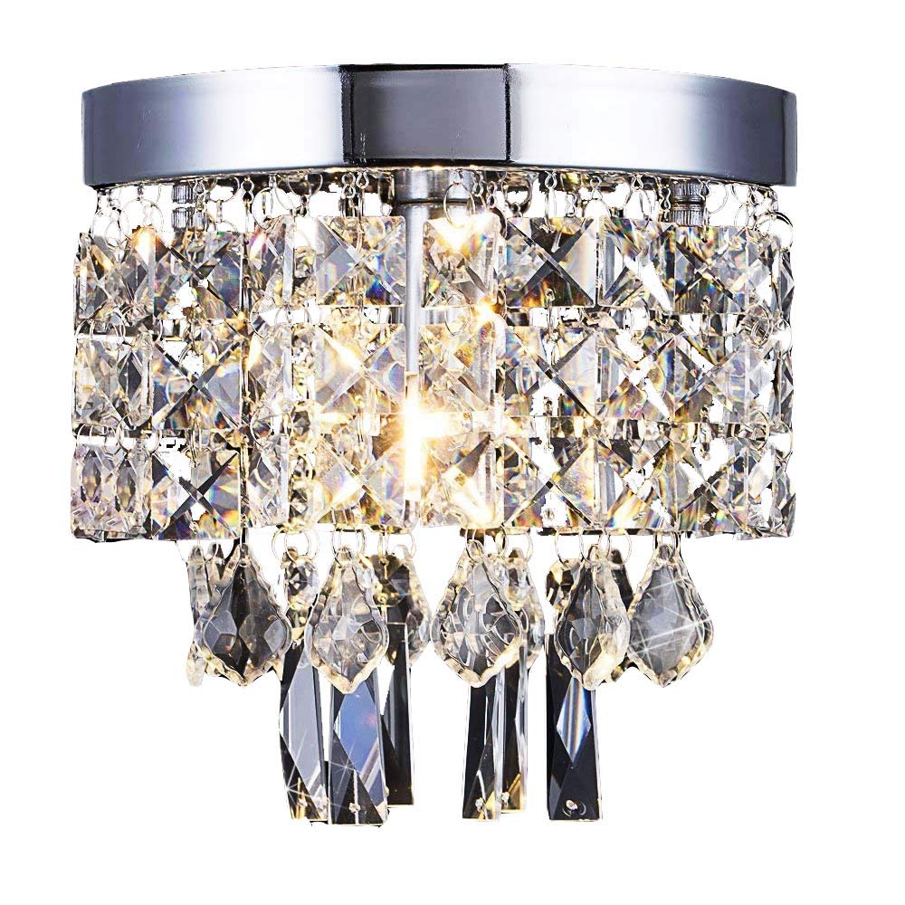 Plafoniera Cristallo,Moderno Soffitto Luci Soggiorno,Luce del Pendente Lampadario Illuminazione-Ø20cm