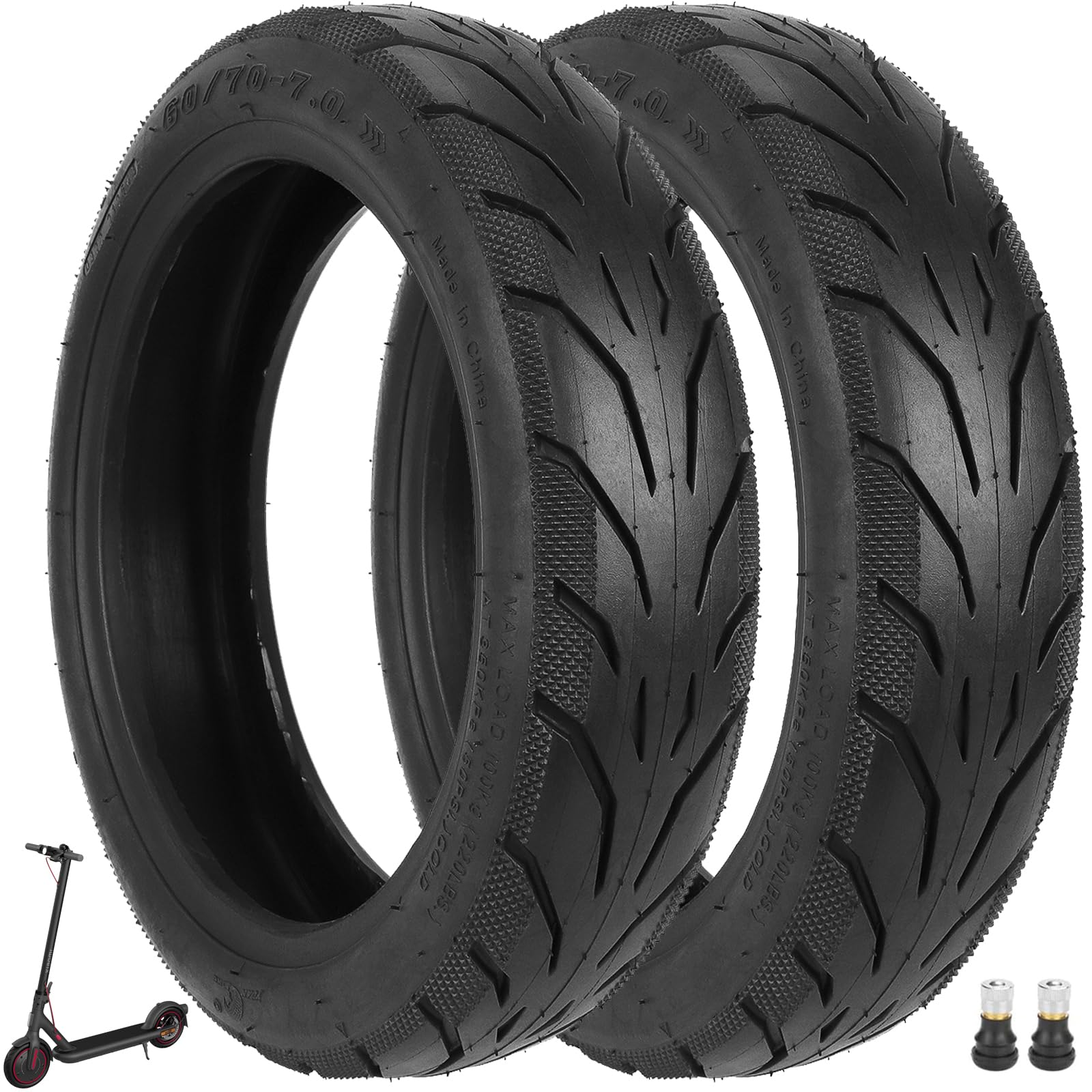 60/70-7,0 pneu sans chambre à air de 10 pouces Tubeless pour Xiaomi 4/4 Pro(gen1)/4 Pro Max/4 Lite(gen2) Accessoires pour trottinette électrique Pneus renforcés anti-explosion Roues de