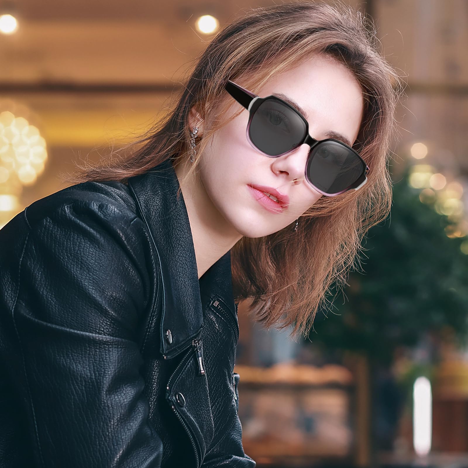 TYXHXTF 2Pcs Gafas de Sol Polarizadas para Mujer Hombre, Usar Sobre Gafas de Graduadas Protección UV Superpuestas para Exteriores Conducir Pescar Andar Ciclismo