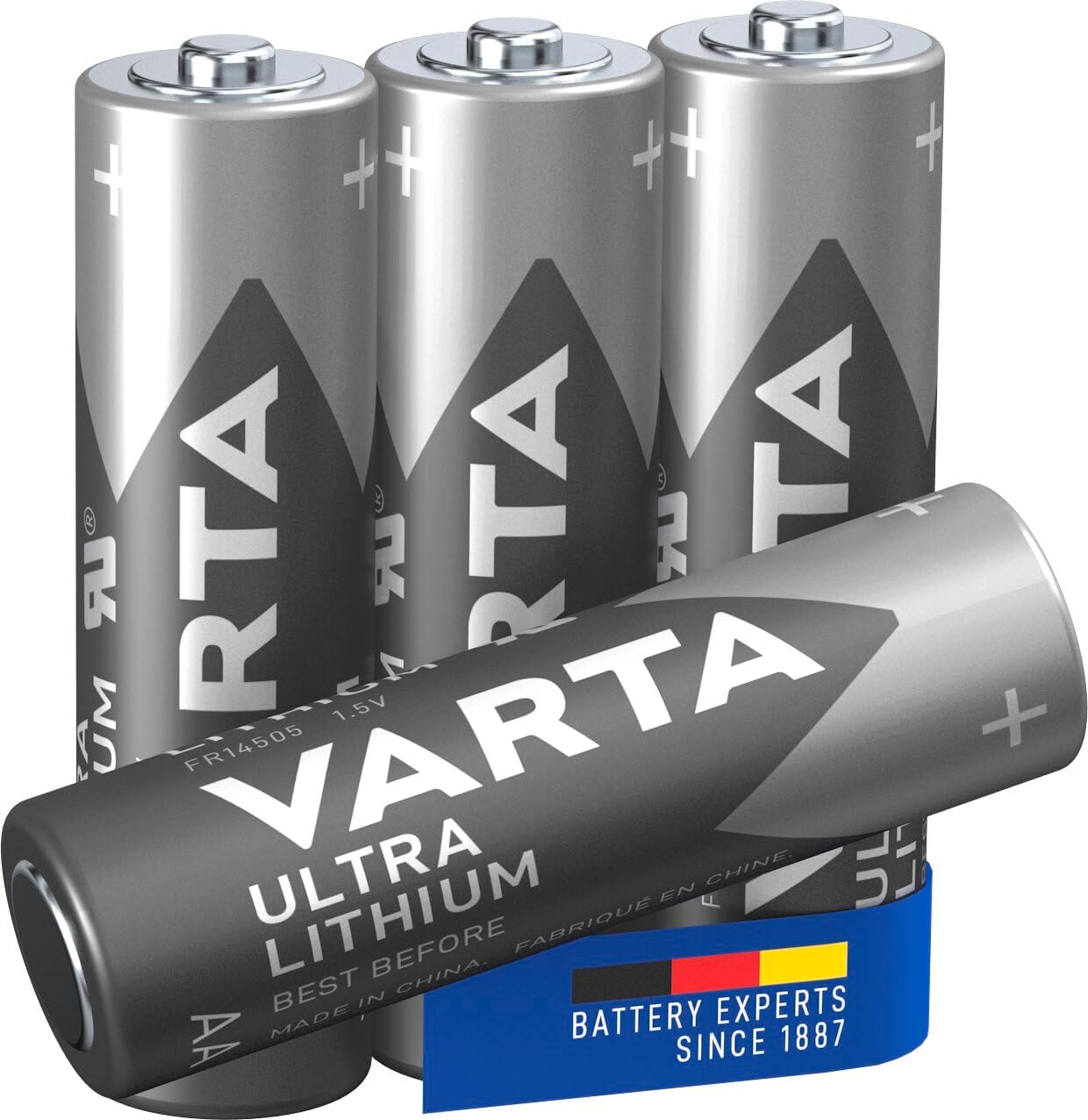 VARTA Lithium AA Mignon LR06 Batteries (4-pack) - ideal for digital cameras, toys, GPS devices, sporting and outdoor applications