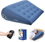 Luxtude Inflatable Wedge Pillow for Sleep Apnea, Travel Wedge Pillow for Back Pain Relief, Knee Leg Elevation Support, Inflatable Bed Pillows for Sleeping, Back Support for Sitting Up