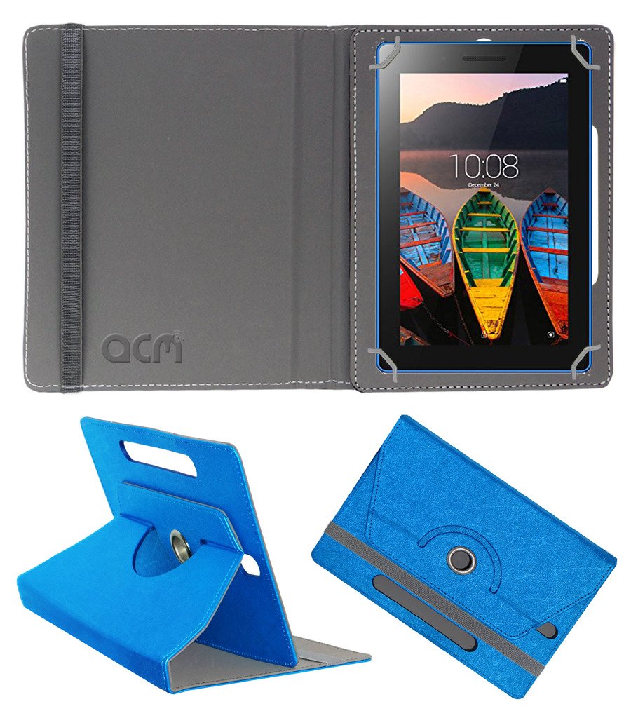 Acm Designer Rotating Leather Flip Case Compatible with Lenovo Tab 3 7 Essential Tablet Cover Stand Dark Blue (B01LCYRSQG) Amazon Price History, Amazon Price Tracker