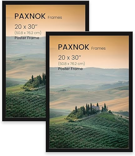 Miniatura 9 de Marco de 18 x 24 pulgadas, opciones de visualización vertical y horizontal, marco de fotos negro, plexiglás premium y marco de póster delgado. Ideal