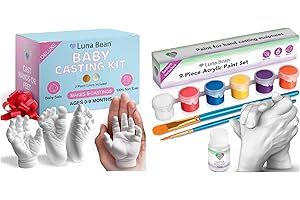 Luna Bean Deluxe Keepsake Hands Casting Kit - Capture Your Baby's Precious Little Hands