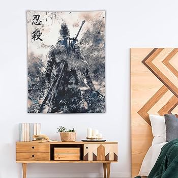Amazon.co.jp: Sekiroタペストリー 大判 壁掛け おしゃれ 壁飾り