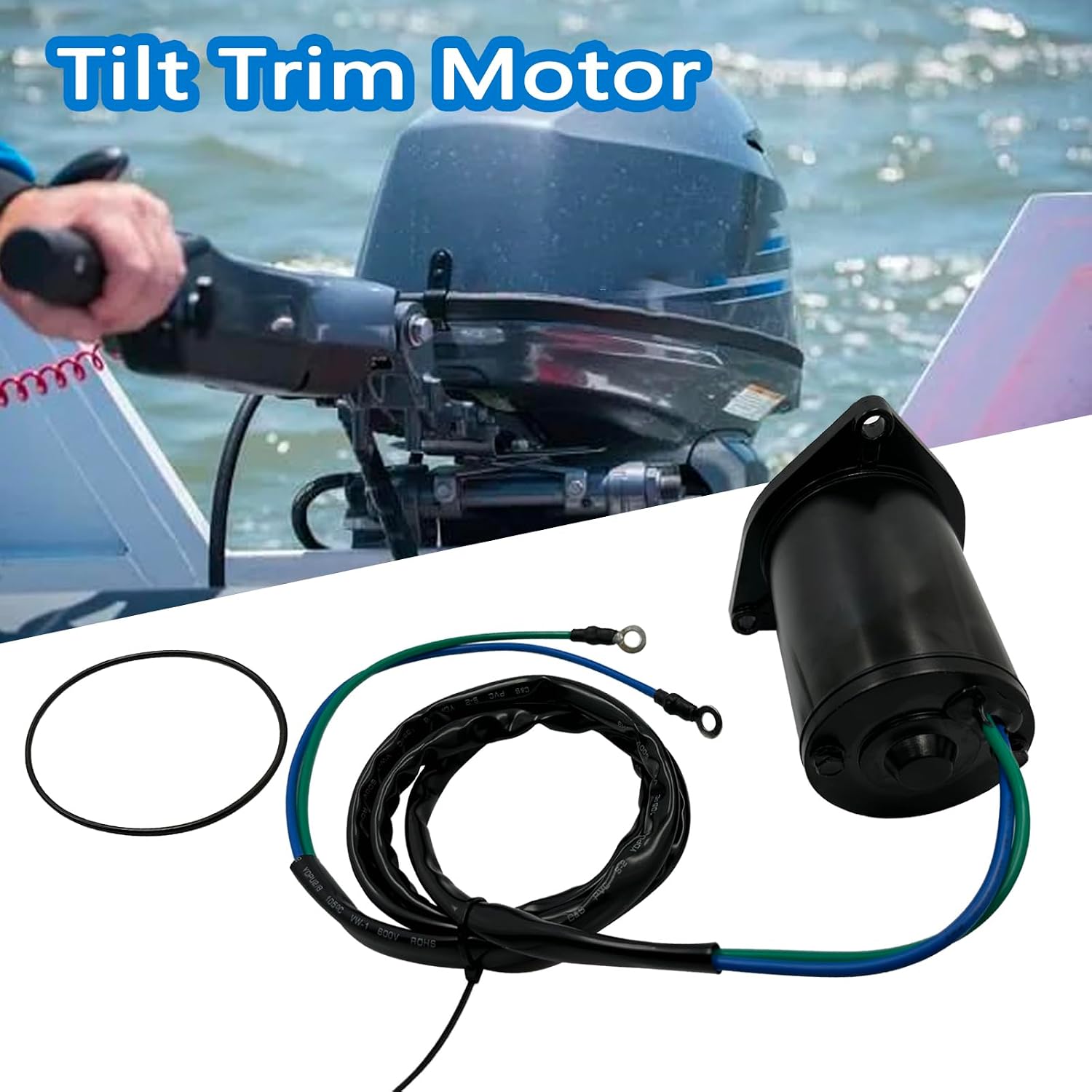 Electrical Power Tilt Trim Motor Compatible with Yamaha Outboard 40HP 50HP 60HP 70HP 80HP 90HP 2Stroke Replace 6H1-43880-02-00 6H1-43880-02 6260 18-6781 PT602NM
