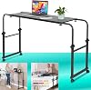ELONEO maxVitalis Overbed Table on Wheels Height AdjustableWidth Adjustable Overbed Table Mobile Desk Care Table Laptop Table Bed Side Table Width 119-190 cm & Height 78-120 cm