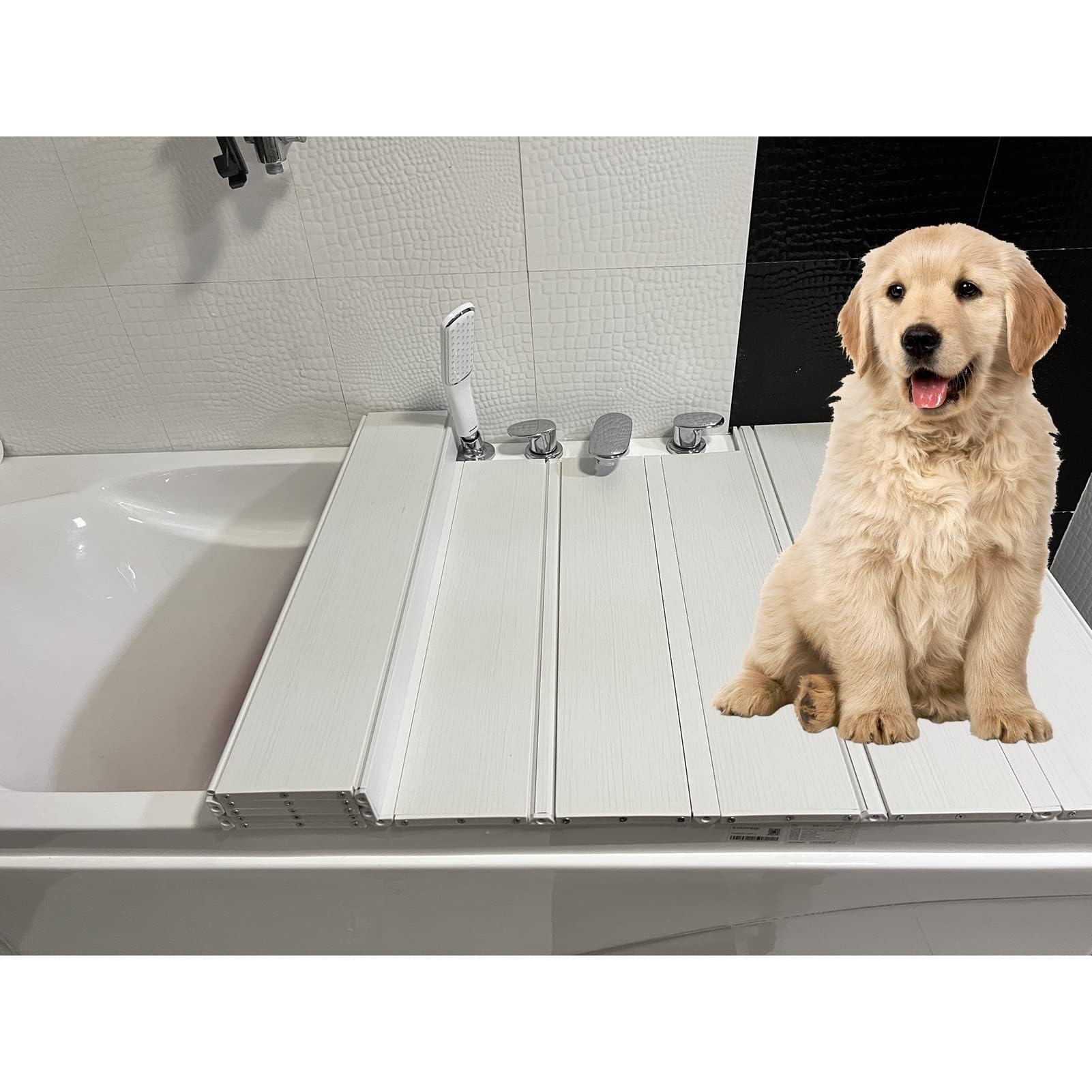 Bathtub Shelf Bathtub Cover Foldable Made of PVC with a Weight of 40 kg, Waterproof Bathtub lid, 1.2 cm Thick Bathroom Storage Shelf Insulation Cover, dust Plate, Adjustable(80x120x1.2cm)