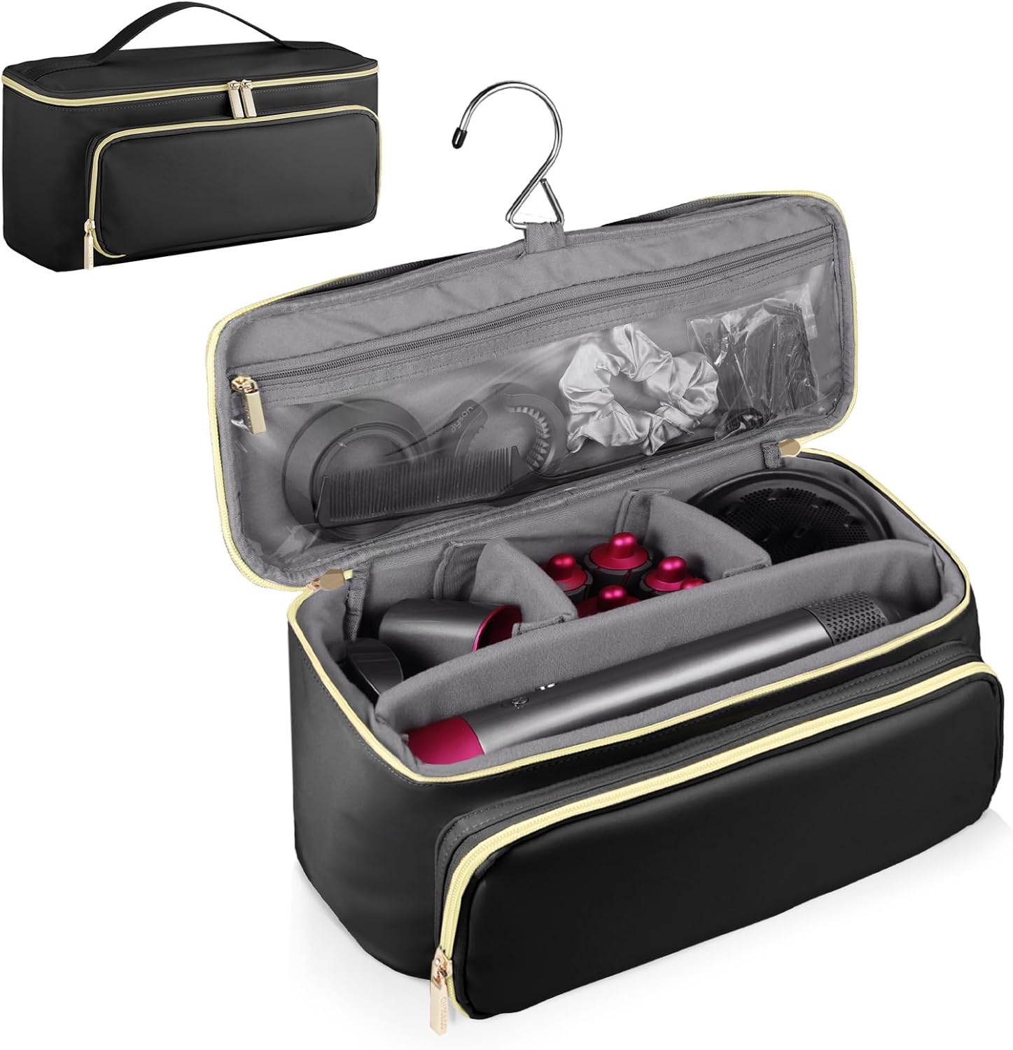 CHICECO Hair Tool Travel Bag for Shark Flex Style Airwrap Hair Dryer and Styling Accessories Tools Storage Bag, Waterproof Travel Carrying Case Hair Tool Organizer, Gift for Women (Black) CHICECO Hair Tool Travel Bag for Shark Flex Style Airwrap Hair Dryer and Styling Accessories Tools Storage Bag, Waterproof Travel Carrying Case Hair Tool Organizer, Gift for Women (Black)