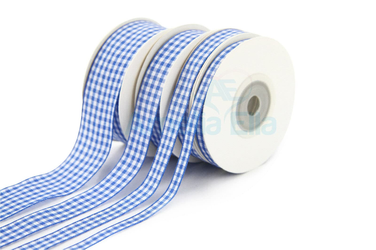 Gingham Ribbons Double Sided Checkered Ribbon for Arts-Crafts, Gift Package Wrapping Sewing Trim Embellishments Graduation Christmas Wedding Baby Shower Birthday Valentine's Day