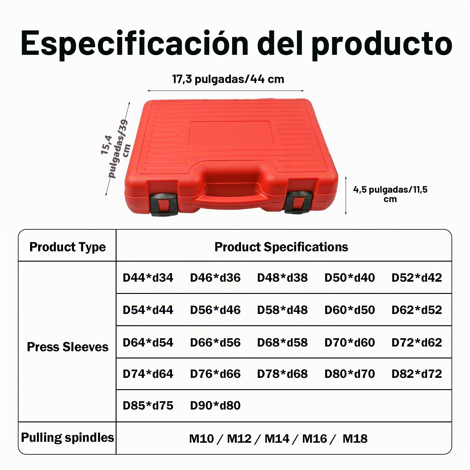 Juego de 27 piezas de herramientas universales de extracción de rodamientos y manguitos de tracción