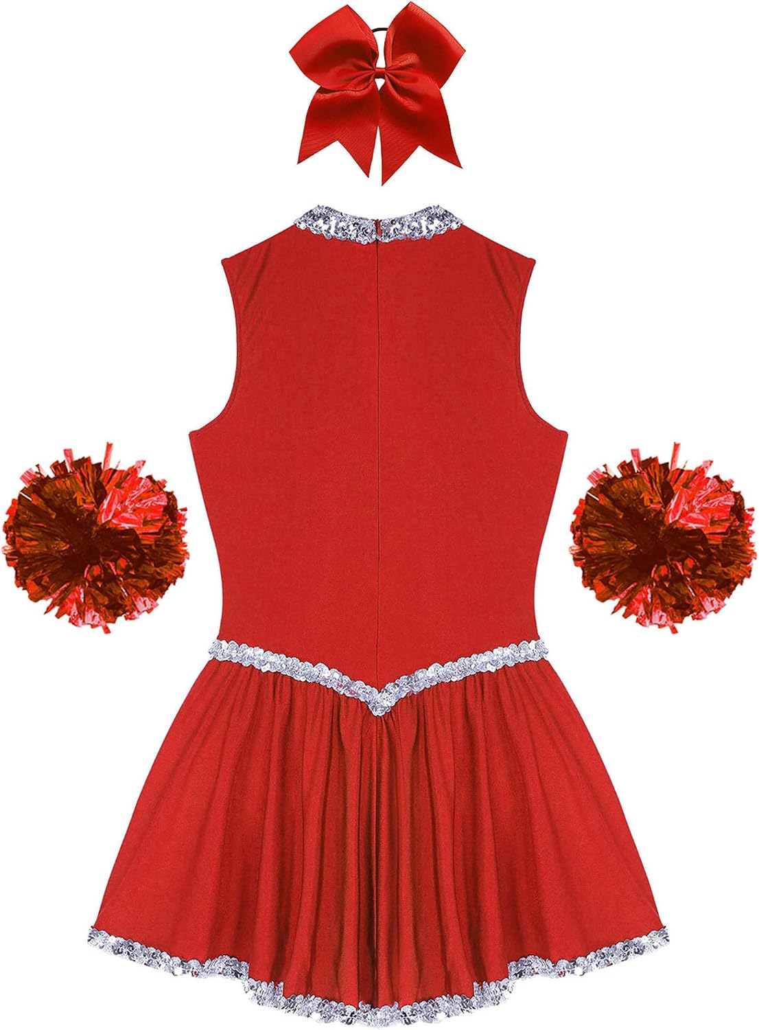 Cheerleading Outfits Adult Women Sequin Sleeveless Cheer Leader Costume Cheerleading Uniform Outfits