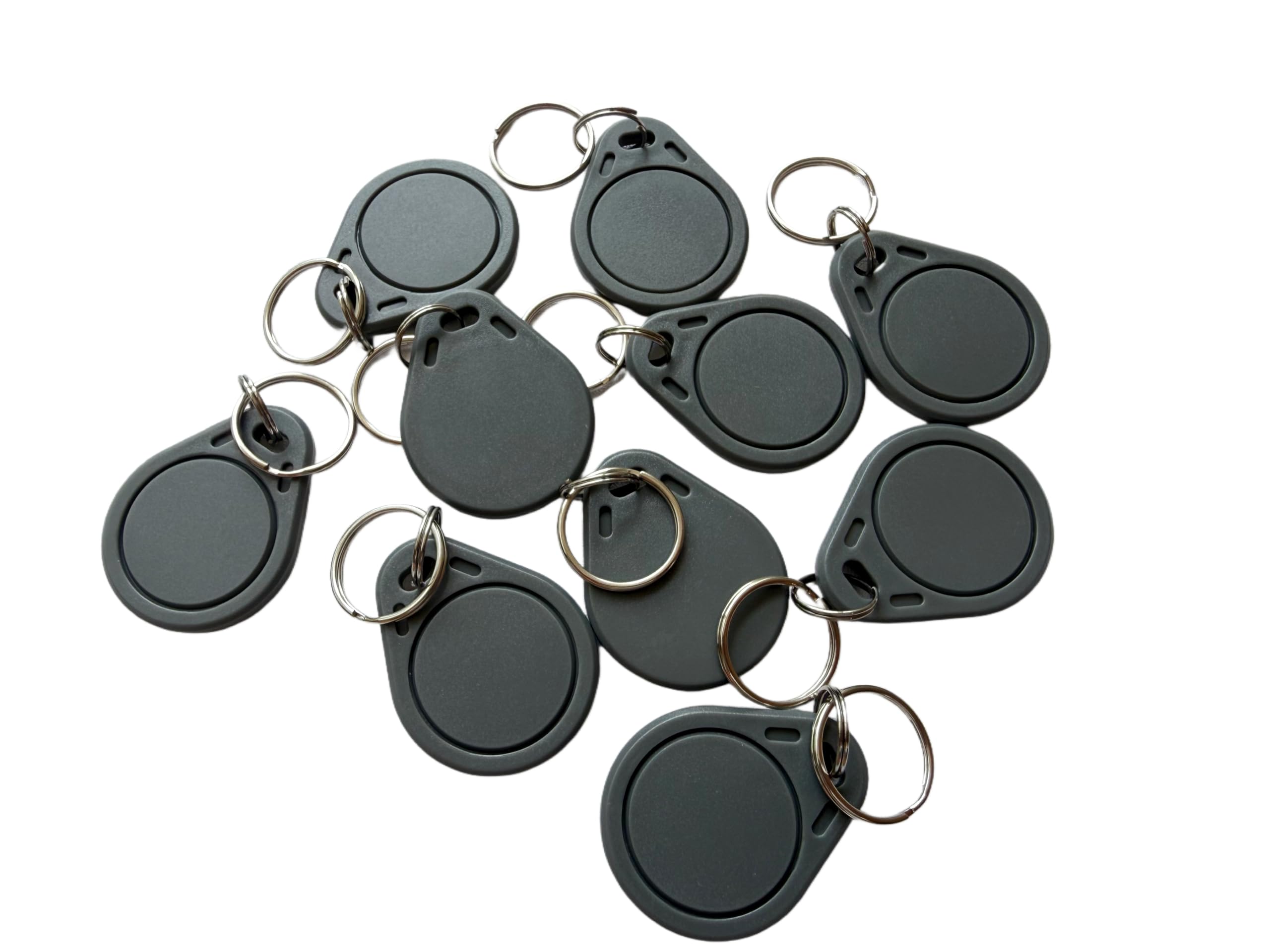 YARONGTECH ISO14443A RFID-Schlüssel 13,56 MHz Graue Proximity-ABS-IC-Tags NFC RFID 1K S50-Tag für die Zugangskontrolle (100 Stück)