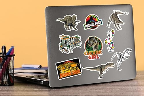 Miniatura 5 de Jurassic Park - Paquete variado de 50 calcomanías de vinilo grandes de lujo, para laptop, botella de agua, álbumes de recortes, tableta, monopatín,