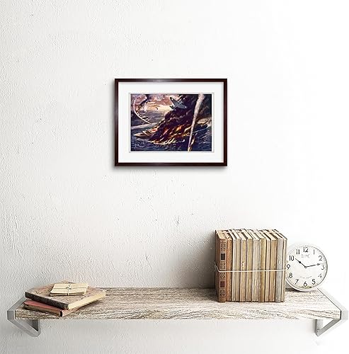 Miniatura 7 de 9x 7" Guerra Coral de batalla naval mar WWII Pacific Japón Framed Art Print F97X 792