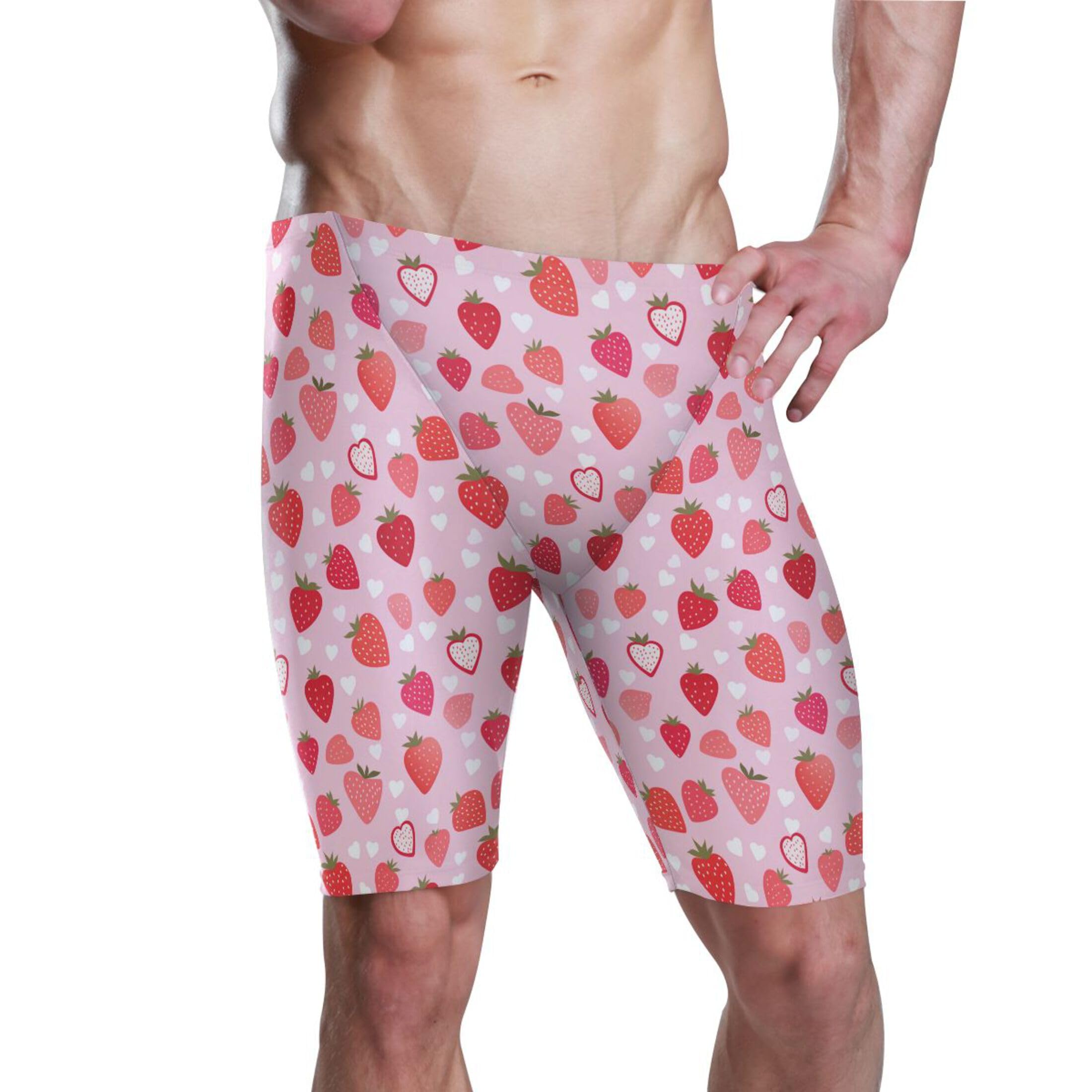 UMIRIKO Strawberry Fruit Swim Jammers Swimsuit for Men B0402876, XX-Large