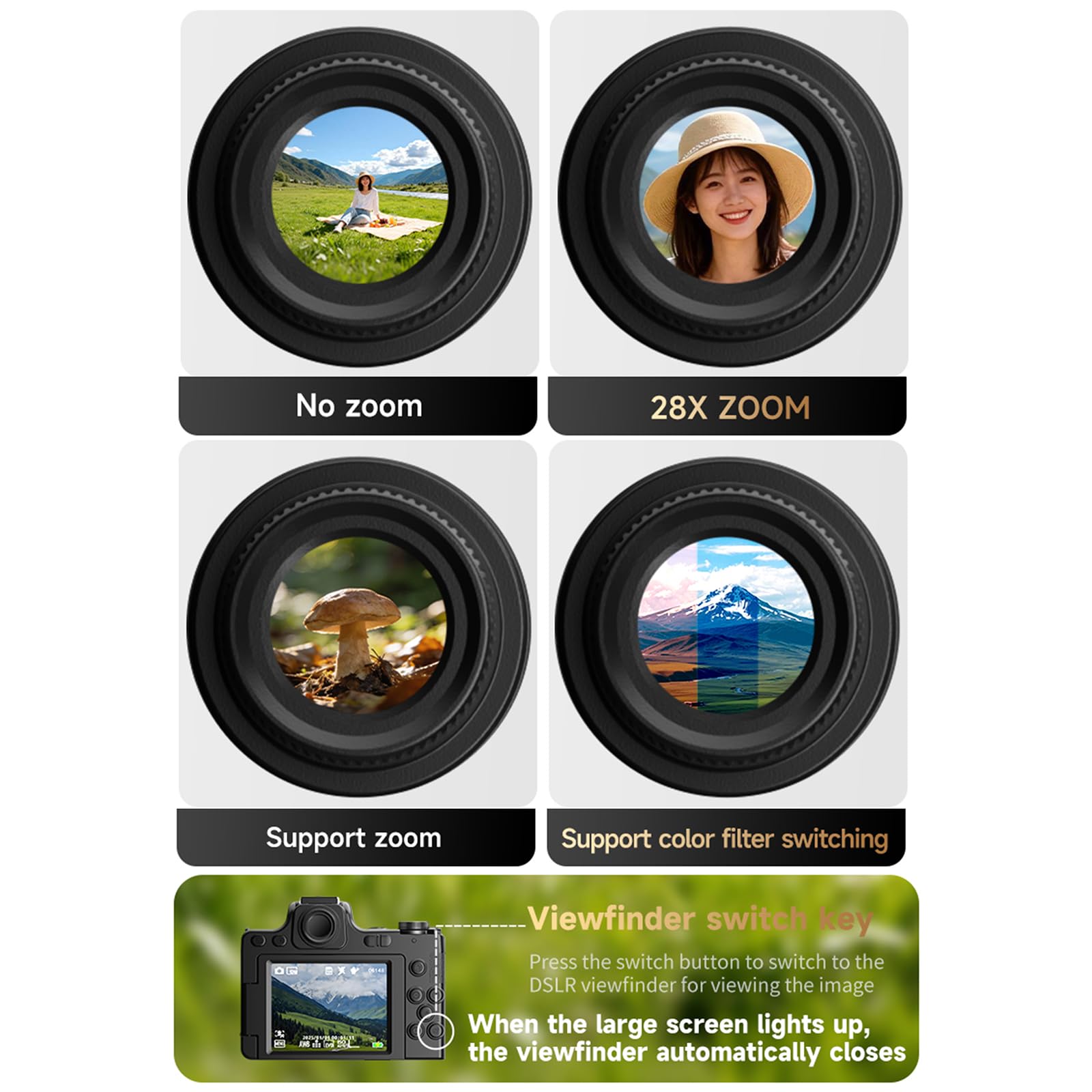 Fotocamera digitale avanzata da 68 MP con touchscreen e OTG per foto e video touchscreen