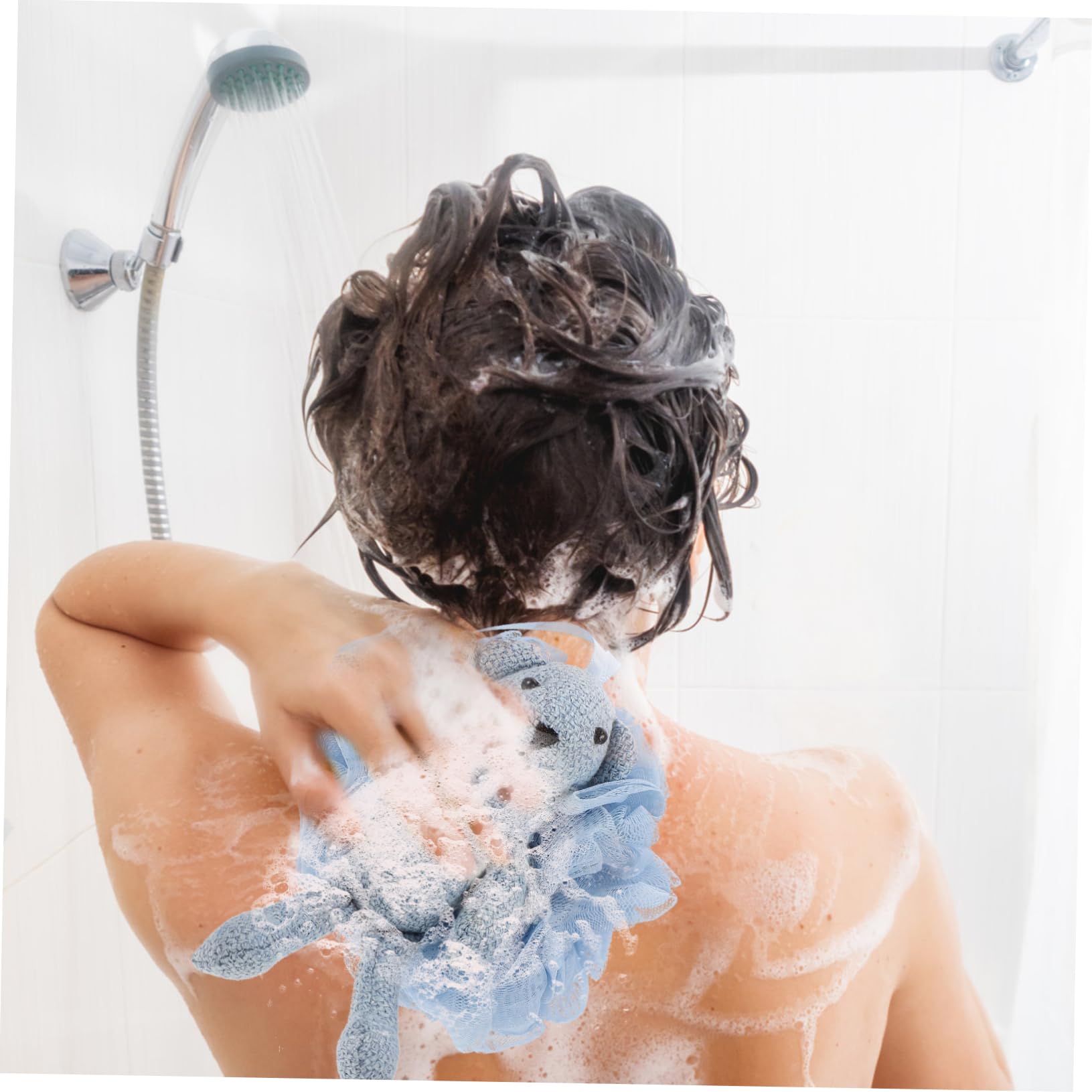 Didiseaon 1Pc Cartoon Animal Shower Sponge Ball Fun Mesh Bath Pouf for Easy to Use and for Bathing and Cleaning Adds Joy to Your Bathroom Decor