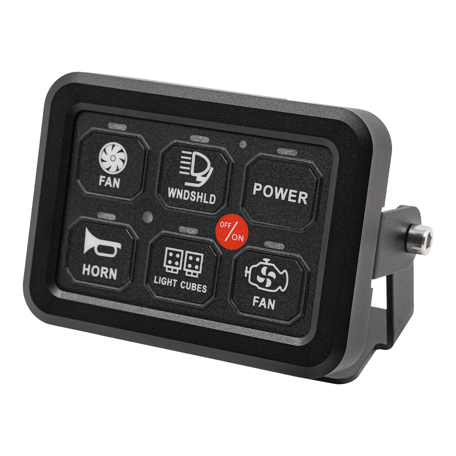 Panel de interruptor de 6 marchas con función de atenuación automática de 720 W, panel de conmutación universal, sistema de relé de control de circuito, para coche, camión, barco, ATV, color verde