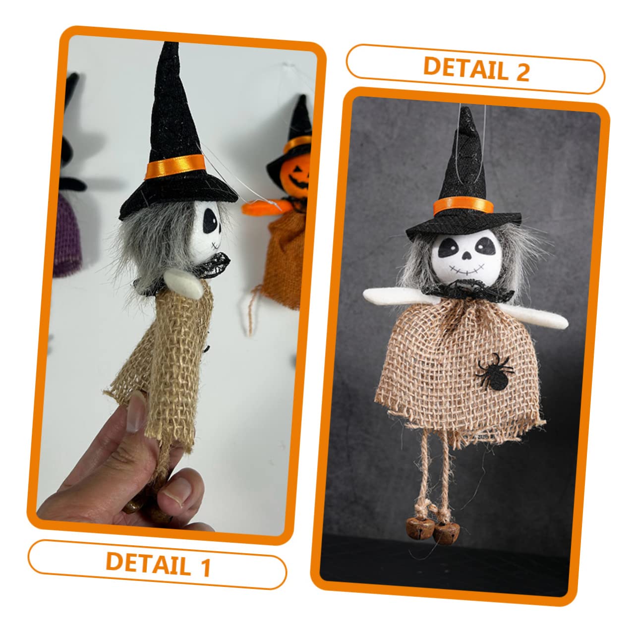 Cabilock 20 Pz impiccagione della strega di halloween it halloween zucche decorazioni per feste di decorazioni per gatti appese ornamento fantasma appeso di
