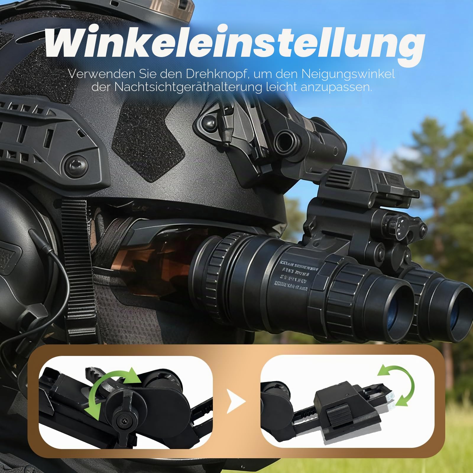 Helmhalterung Nachtsichtbrille Nylon Helmhalterung Einstellbare Vollnylon Taktische Helmhalterung für L4G24