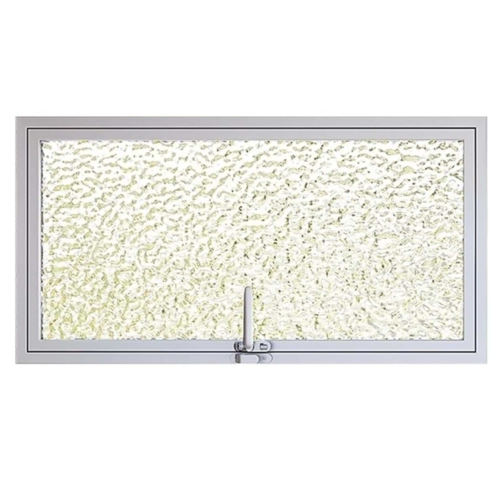 Finestra in Metallo Rettangolare Girevole a 360°, Vetro per la Privacy, Finestra a Battente Girevole, Finestra di Ventilazione incorporata per Bagno Interno, seminterrato (Bianco, 60X30CM/23