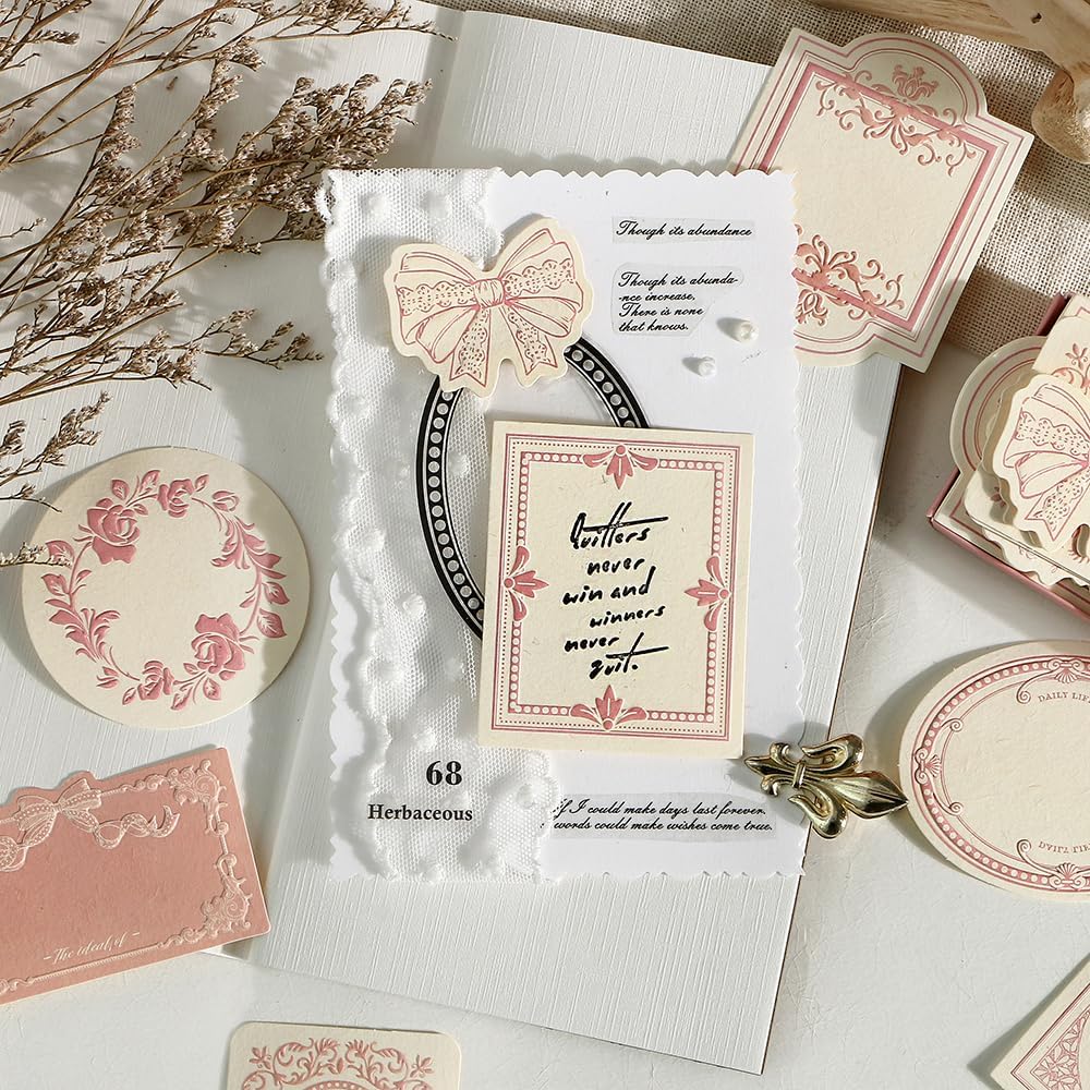Gemmapylor 120PCS Vintage Aesthetic Scrapbook Letter Writing Paper
