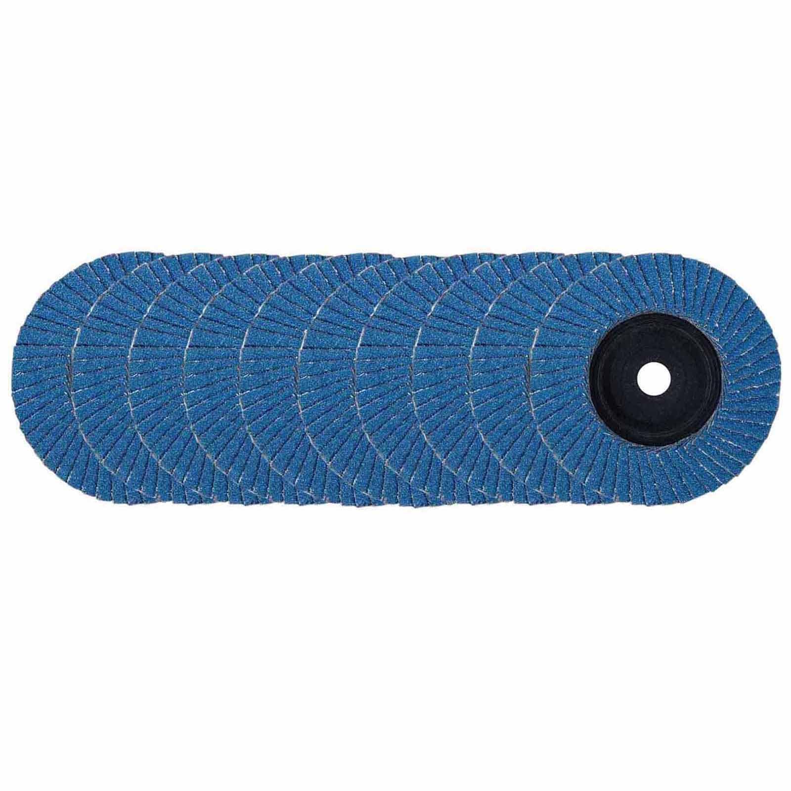 10 Pezzi Dischi Lamellari Ø 76 mm x 10mm Dischi Abrasivi a Lamelle Grano 60 per Smerigliatrice Abrasiva